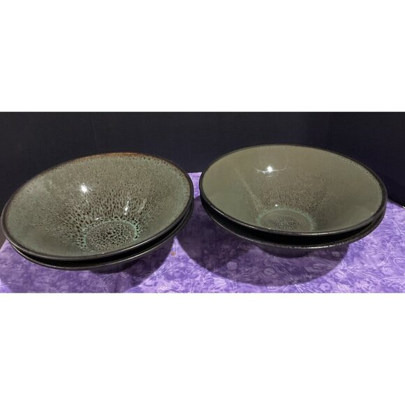 Gabbay Fusion‎ Wasabi Soup Cereal Bowls Bowl 7 Inch Green Gibson Set Of 4 - Picture 1 of 5